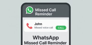 WhatsApp Missed Call Reminder update