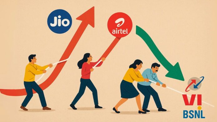 Jio, Airtel, Vi, and BSNL