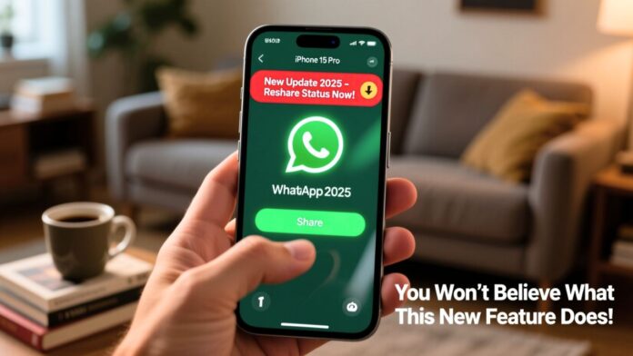 WhatsApp 2025 new update How to reshare WhatsApp status in iOS WhatsApp 2025 new update How to reshare WhatsApp status in iOS