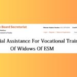 RMEWF Financial Assistance for Vocational Training of Widows of Ex-Servicemen