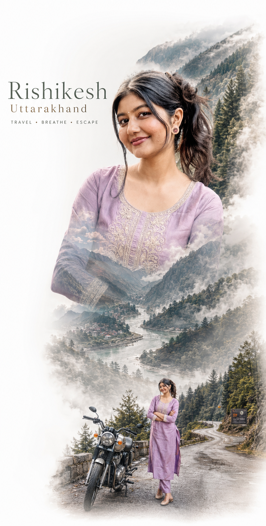 Rishikesh Travel Poster Prompt