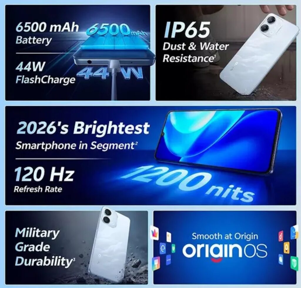 Vivo T5 Lite 5G design and display features