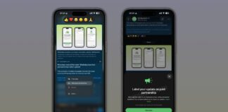 WhatsApp Channels paid partnership label feature