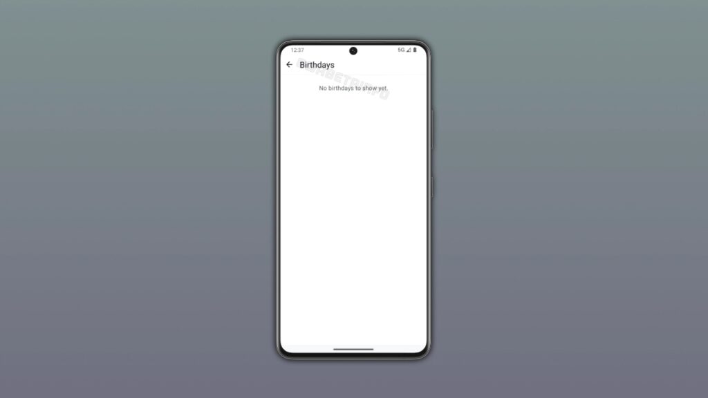 WhatsApp birthday notification screen