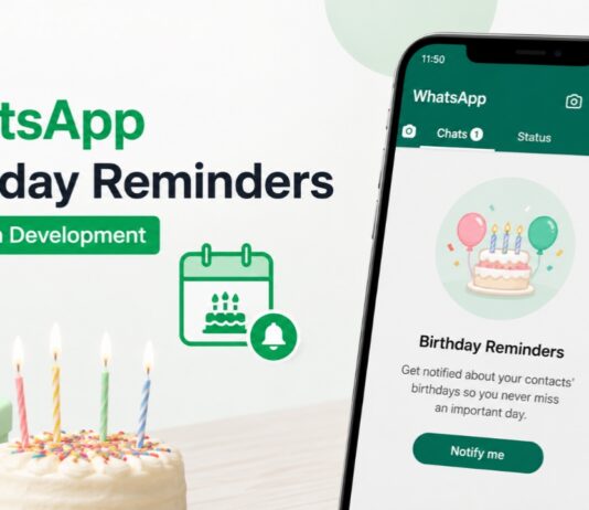 WhatsApp birthday reminders
